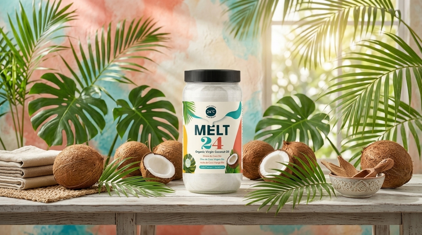 MELT 24 oli de coco amb ambient tropical